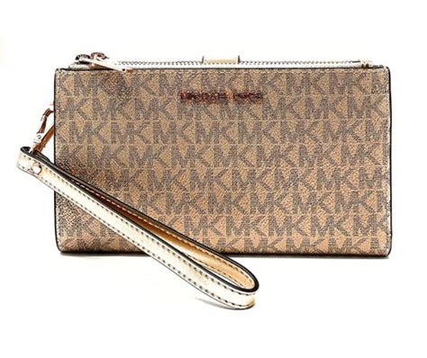 michael kors jet set travel wristlet|michael kors double zip wristlet.